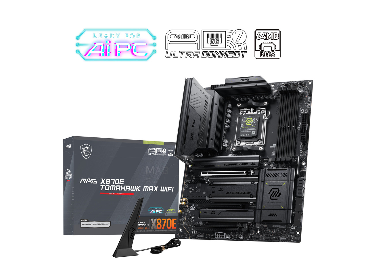 X870E Atx Motherboard - Placa-mãe MSI MAG X870E TOMAHAWK MAX