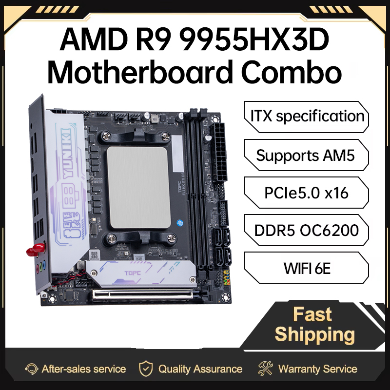 X870E Atx Motherboard - Combo de Placa-Mãe TOPC AMD Ryzen